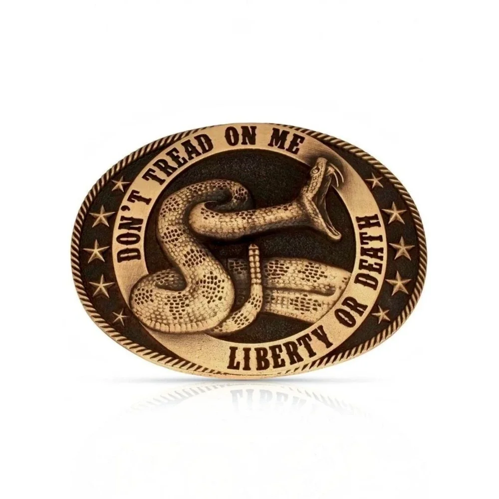Montana Silversmiths Liberty or Death 2A Don't Tread On Me Belt Buckle New NIB